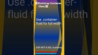💥Bootstrap Container Class💥#Shorts