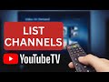 How to list channels on youtube tv-2025 l SM Tech