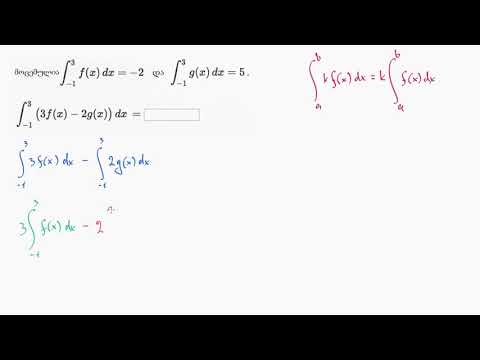 განსაზღვრული ინტეგრალის თვისებები (გრაფიკის გარეშე): ფუნქციების კომბინაცია
