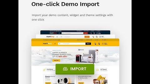 How to import One-Click demo content Martfury WordPress Theme in Bangla 2021