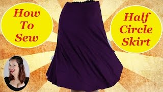 How to Sew a Half Circle Skirt The Rachel Dixon Elastic Waistband Retro Vintage