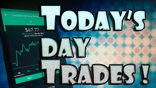 Robinhood APP - Review of Today's FREE and No Commission DAY TRADES!