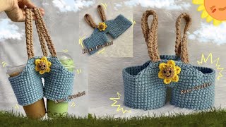 Crochet OVERALLS 🌻🌻 How to Crochet Water Bottle Holder