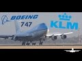 KLM Boeing 747-400 Amazing Vortex and condensation landing!!