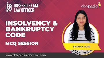 IBPS SO LAW OFFICER EXAM 2021 | The Insolvency and Bankruptcy Code, 2016  MCQ