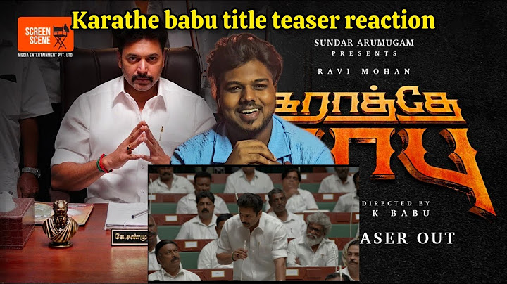 Karathey Babu title reveal teaser  (REACTION)