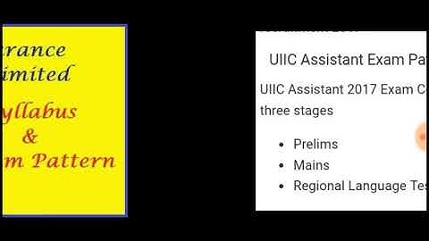UIIC exam pattern and syllabus 2017
