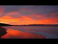 Rosy Sunset Afterglow On The Beach With Calming Ocean Waves Relaxing ASMR For Deep Sleep 3H 4K