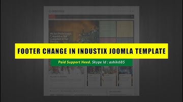 Industrix Joomla Template Footer Change