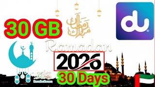 Du 30GB Data Ramadan Offer 2026 | How to Activate on Du SIM