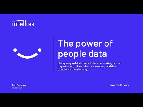'The power of people data' with Robert Bromage, Founder, intelliHR