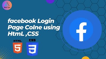 How to clone facebook login page with Html,Css