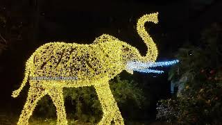500cm x 400cm Golden Elephant Landscape Sculpture Light Outdoor Installation | Northyle