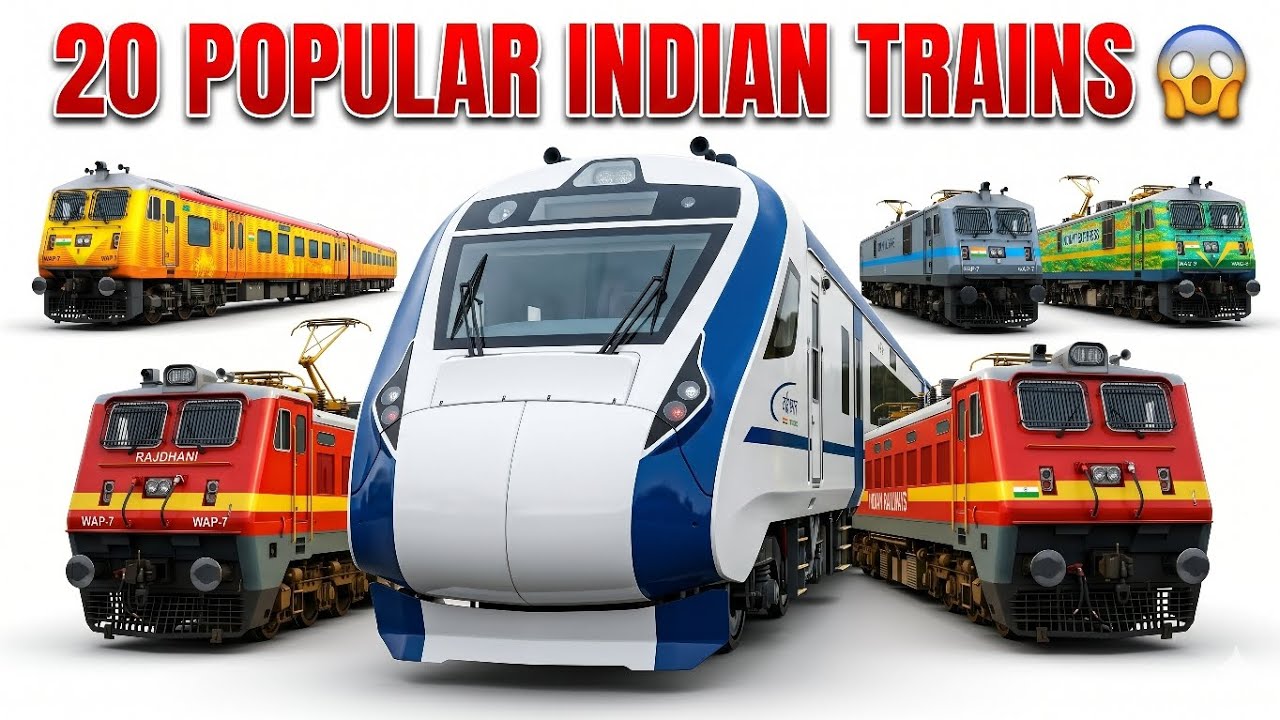 Top 20 Popular Indian Trains 🚄 | Train Names, Meaning & Hindi ...