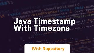 java timestamp with timezone