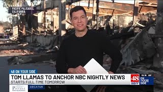 Tom Llamas takes over anchor chair for NBC Nightly News beginning on Monday
