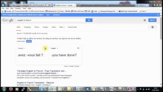 Google Translate - english to french