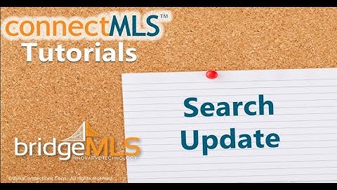 ConnectMLS Search 6.0 Update Video