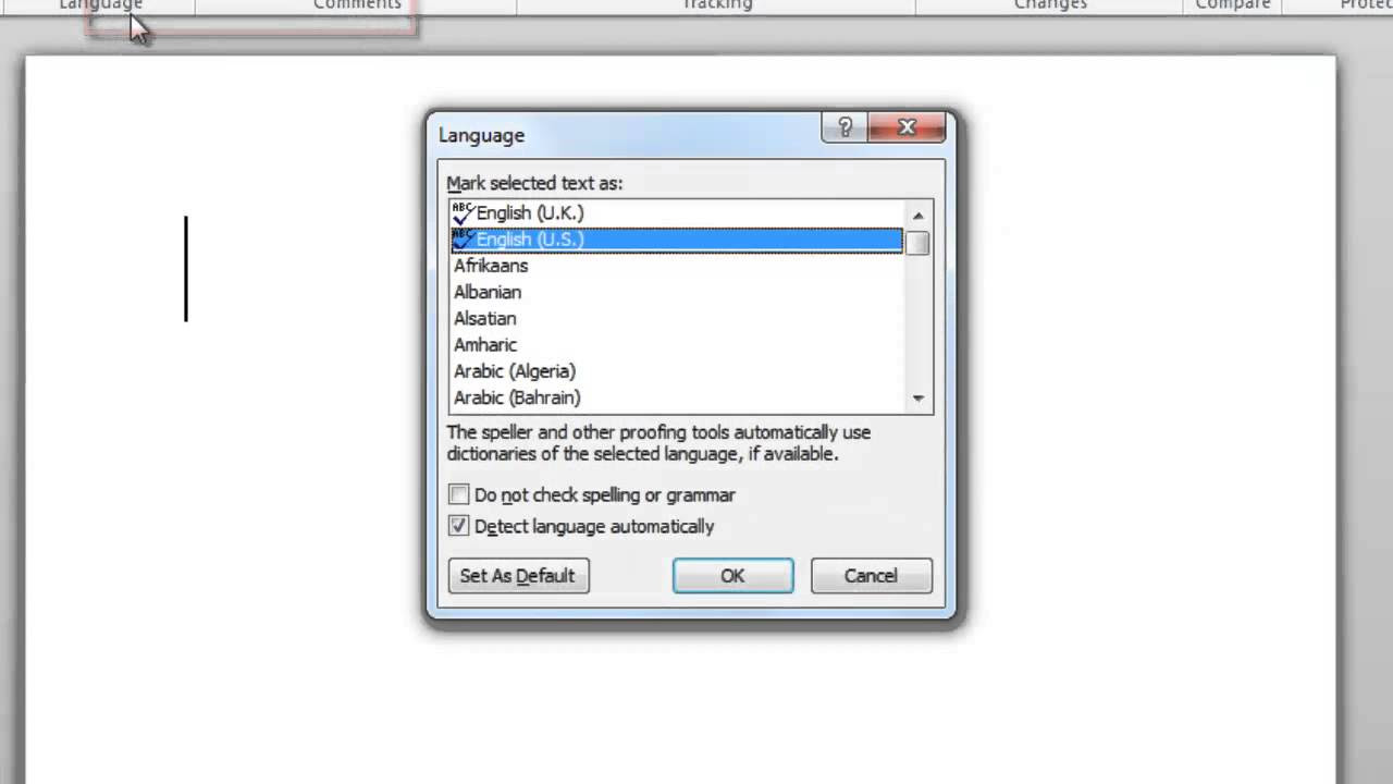 เปลี่ยนภาษา word 2010 จากอังกฤษเป็นไทย 2022 How to Change Microsoft Word 2010 Language