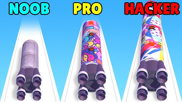 Rocket Stack 3D! NOOB vs PRO vs HACKER