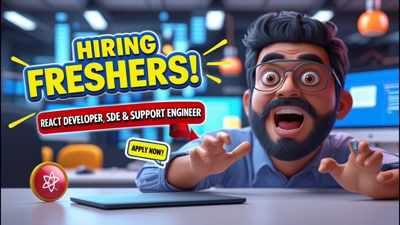 🔥Freshers Hiring NOW! React Developer, SDE & Support Engineer Roles | Apply FAST!