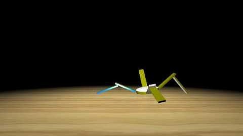 simBot walking with long strides