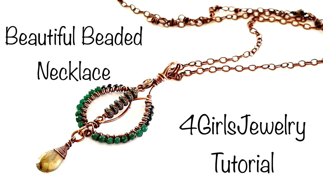 Jewelry Tutorial: Beautiful Beaded Necklace - YouTube