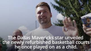 NBA's Luka Dončić dedicates two basketball courts to hometown