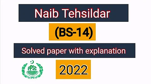 Naib tehsildar Solved paper || 2022