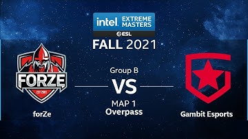CS:GO - forZe vs. Gambit Esports [Overpass] Map 1 - IEM Fall 2021 - Group B - CIS