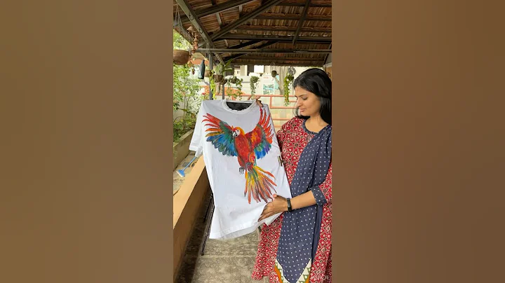 Learn Fabric Painting at Kavi Art Studio 🎨 #fabricpainting #parrot #trending #artshorts