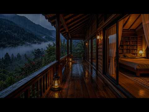 Misty Mountain Rain Ambience✨🌧️ Cozy Bedroom + Relaxing Rain Sounds for Deep Sleep & Stress Relief