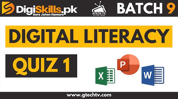 Digiskills Digital Literacy Quiz 1 Batch 9 Solution | Digiskills | GTECH TV