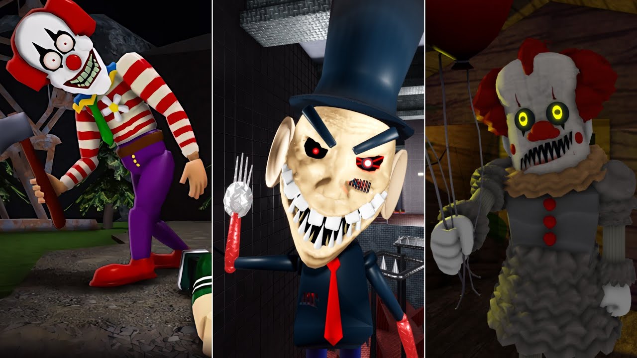 EPIC CHOPPER'S CARNIVAL BREAKOUT, PENNYWISE'S MANSION, SIR SCARY'S MANSION ROBLOX OBBY