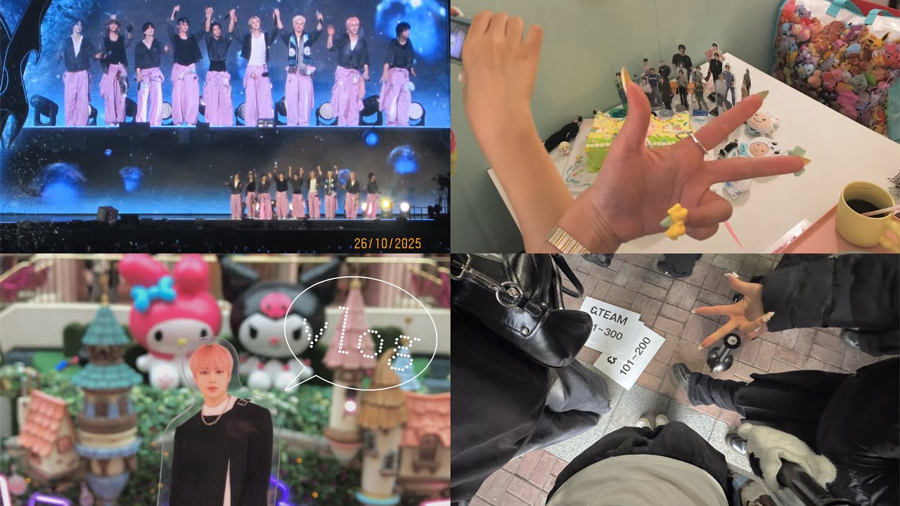 [르네로그] 앤팀 사이타마 앙콘 브이로그 | 케이 생일 카페, 성수 팝업, Back To Life 음방 브이로그