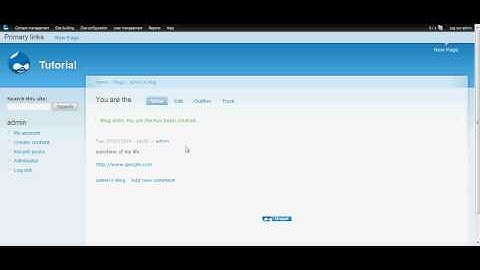 Beginner Drupal Tutorials: Creating Blog Entries