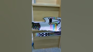 Joining the trend how still am i? #shorts#youtube#art#paper dragon puppets#