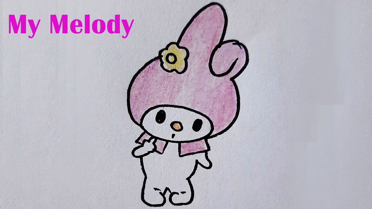 How To Draw Cute My Melody / Sinoun Draw So Cute YouTube