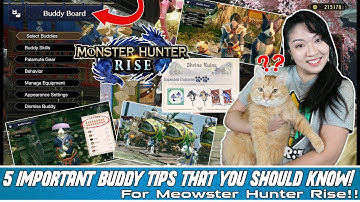 I WISH I knew these 5 IMPORTANT BUDDY TIPS When I Started Monster Hunter Rise! A MH Rise Guide!