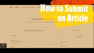 Submit an Article | Journal Research Publication Wordpress Plugin