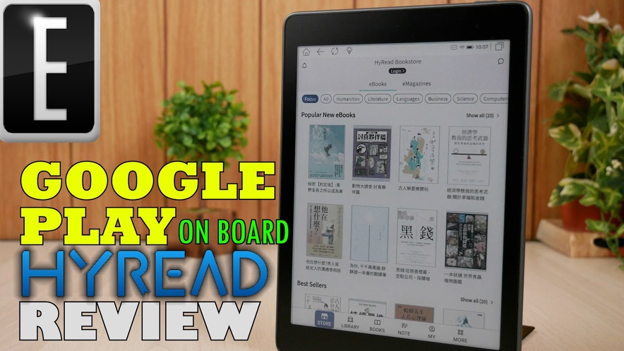 Google Play Color EINK | Hyread Gaze Note Plus CC Review - YouTube