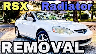 ACURA RSX RADIATOR REMOVAL | includes fan assembly | HOW TO REPLACE BROKEN RADIATOR by Sweet Baby Sean 14,961 views 2 years ago 6 minutes, 25 seconds