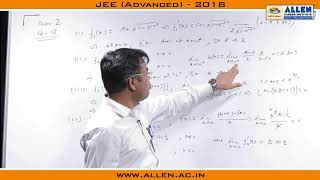 JEE Advanced 2018 Mathematics Solution Q.18 (Paper-2)