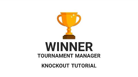 Winner Tournament Maker - Knockout / Playoff Tutorial - Official