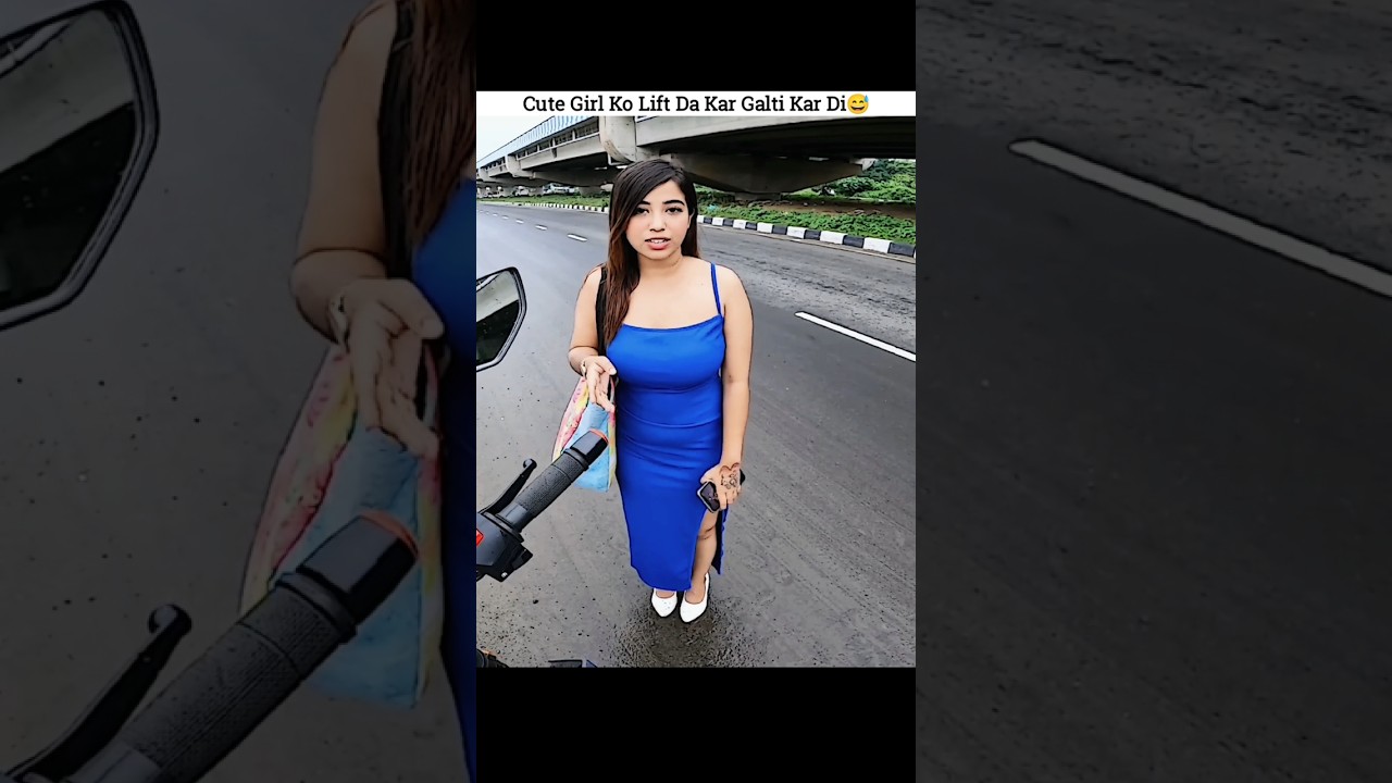 Biker Helping Cute Stranger Girl #ytshorts #motovlog #cutegirl #viral #biker @TX_Around