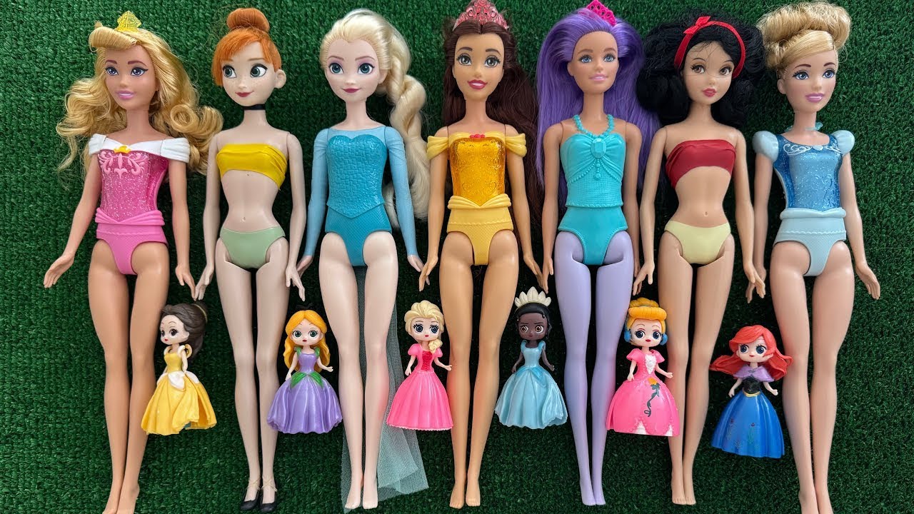 Disney Princess Doll Makeover ~ DIY Miniature Ideas for Barbie   Wig, Dress, Faceup, andMore! DIY