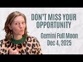 Don't Miss Your Opportunity | Gemini Full Moon December 2025