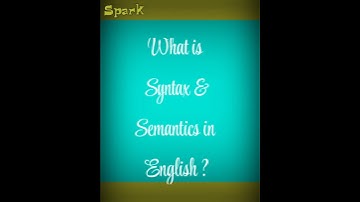 Syntax & Semantics