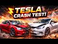 Tesla vs Wall at 300 km/h – BeamNG Crash Test