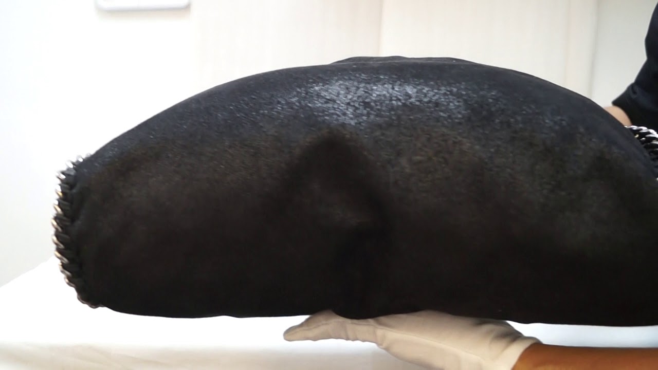 Stella Mccartney Falabella Faux Leather Chain Shoulder Bag Black REVIEW |PRE-OWNED